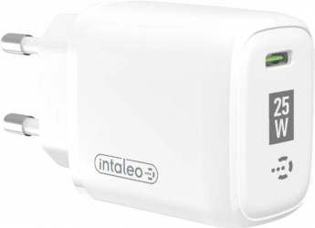 Сетевое зарядное устройство Intaleo TCGQPD125 USB Type-C 25W White