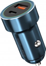 Автомобильное зарядное устройство XO CC32 1USB +1USB-C 20W PD+QC3.0 Blue Автомобильное зарядное устройство XO CC32 1USB +1USB-C 20W PD+QC3.0 Blue
