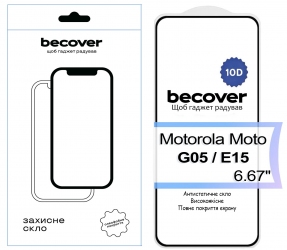 Захисне скло BeCover для Motorola Moto G05 / E15 10D (713575) Black