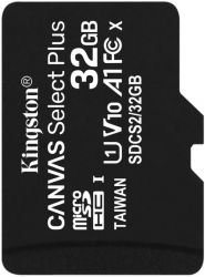 Карта пам'яті Kingston microSDHC 32GB Canvas Select Plus Class 10 UHS-I U1 V10 A1 (SDCS2/32GBSP) Карта пам'яті Kingston microSDHC 32GB Canvas Select Plus Class 10 UHS-I U1 V10 A1 (SDCS2/32GBSP)