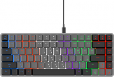 Клавиатура проводная GamePro MK140R Red Swich Low Profile 75% Dark Gray Клавиатура проводная GamePro MK140R Red Swich Low Profile 75% Dark Gray