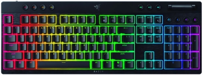Клавіатура бездротова Razer BlackWidow V4 Low-Profile Orange RGB Bluetooth/Wireless/USB (RZ03-05270800-R3M1) Black 
