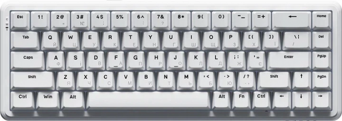 Клавіатура дротова Ajazz AK680 MAX RGB Magnetic Switches (AK680-WM-W-A) White 