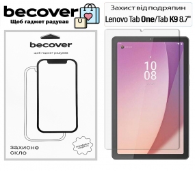 Защитное стекло Becover для Lenovo Tab One / Tab K9 8.7 Защитное стекло Becover для Lenovo Tab One / Tab K9 8.7