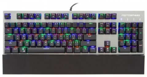 Клавіатура дротова Motospeed CK108 USB ENG, UKR, RUS, RGB (mtck108mb) Outemu Blue Клавіатура дротова Motospeed CK108 USB ENG, UKR, RUS, RGB (mtck108mb) Outemu Blue