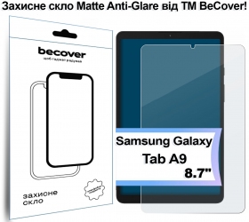Защитное стекло BeCover (Matte Anti-Glare) для Samsung Galaxy Tab A9 SM-X115 8.7