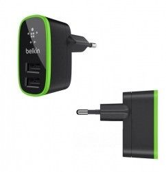 Сетевое зарядное устройство Belkin 2 USB (2,1A/10Watt) (BK 670) Black Сетевое зарядное устройство Belkin 2 USB (2,1A/10Watt) (BK 670) Black