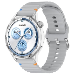 Ремінець BeCover Ribbed Tape для Huawei Watch GT 5 / GT 4 (46mm) / GT 3 (46mm) / GT 2 (46mm) / GT 2 Pro / Watch GS Pro (714288) Lite Gray