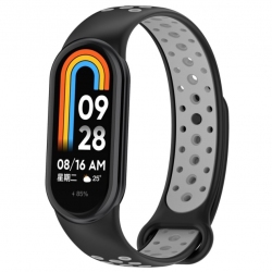 Ремешок BeCover Vents Style для Xiaomi Mi Smart Band 10 (713628) Black-Gray