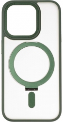 Чехол Gelius Bumper Case (MagSafe Stand) для iPhone 15 Pro Green Чехол Gelius Bumper Case (MagSafe Stand) для iPhone 15 Pro Green