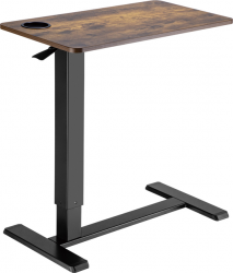 Приставной мобильный столик с регулировкой высоты Officepro ODM366B Dark Wood