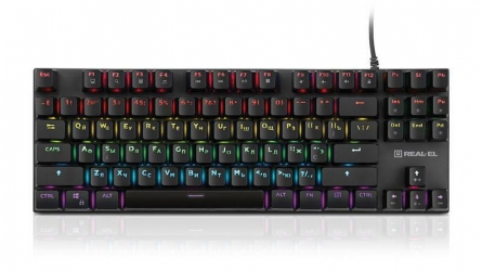 Клавіатура провідна Real-El M 05 Huano Blue USB Grey (EL123100044) Клавіатура провідна Real-El M 05 Huano Blue USB Grey (EL123100044)