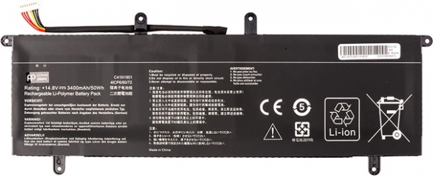 Аккумулятор PowerPlant для Asus ZenBook Duo UX481 (C41N1901) 14.8V 3400mAh (NB432059)