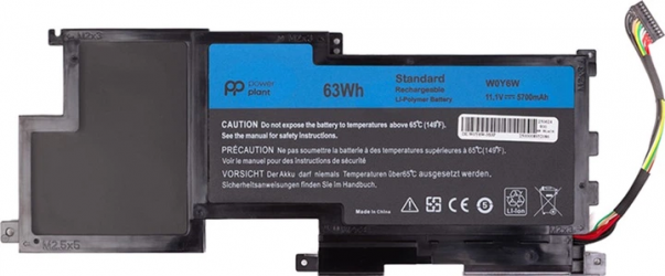 Аккумулятор PowerPlant для Dell XPS 15-L521X Series (W0Y6W) 11.1V 5700mAh (NB441280)