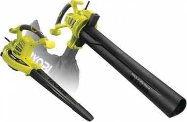 Повітродувка-пилосос RYOBI RBV3000CSV 3в1 220В, 3000 Вт, 375 км/год, мішок 45 л, з подрібнювачем (5133002188)