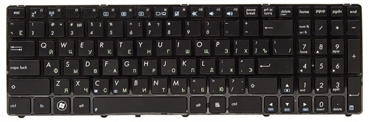 Клавиатура для ноутбука PowerPlant Asus K52, K52J, K52JK, K52JR, K52F, K53, K53B, K53E, K53U, K53Z (KB310241)