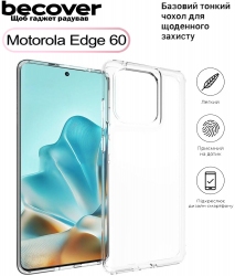 Силиконовый чехол BeCover для Motorola Edge 60 (713771) Transparancy
