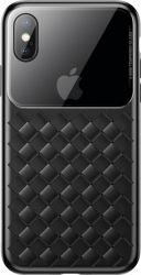 Панель Baseus Glass & Weaving для Apple iPhone Xs Max (WIAPIPH65-BL01) Black Панель Baseus Glass & Weaving для Apple iPhone Xs Max (WIAPIPH65-BL01) Black