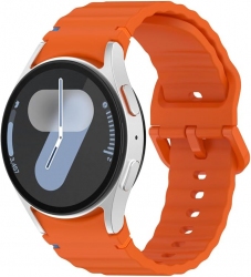 Ремешок BeCover Ribbed Tape для Samsung Galaxy Watch (20mm) 3 41mm/4/5/6/7 40-44mm (712046) Orange