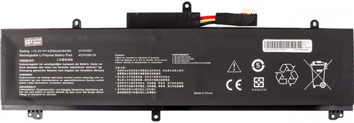 Аккумулятор PowerPlant для Asus Rog Zephyrus GA502D (C41N1837) 15.2V 4200mAh (NB432073)
