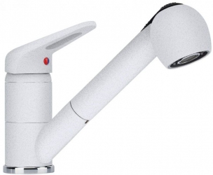 Змішувач кухонний з виносним шлангом і душем FRANKE Novara-Plus (115.0470.669) Білий