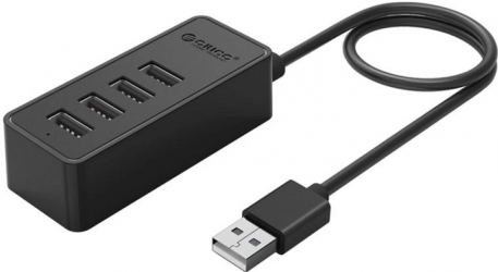 USB-хаб Orico W5P-U2-030-BK-PRO USB 2.0 4 порта (CA911424) Black  USB-хаб Orico W5P-U2-030-BK-PRO USB 2.0 4 порта (CA911424) Black