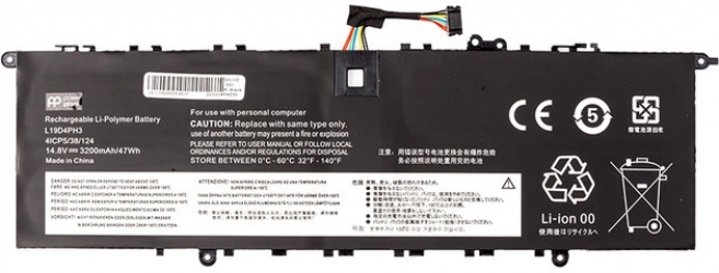 Аккумулятор PowerPlant для Lenovo Yoga Slim 7 Pro 14 (L19D4PH3) 14.8V 3200mAh (NB482368)