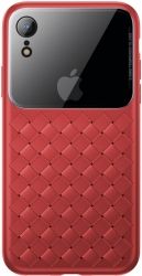Панель Baseus Glass & Weaving для Apple iPhone Xr (WIAPIPH61-BL09) Red