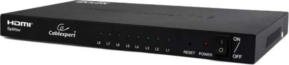Разветвитель Cablexpert HDMI сигнала на 8 портов (DSP-8PH4-03) Black Разветвитель Cablexpert HDMI сигнала на 8 портов (DSP-8PH4-03) Black