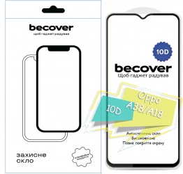 Защитное стекло BeCover для Oppo A38 / A18 10D (713170) Black