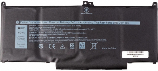 Аккумулятор PowerPlant для Dell Latitude 5300 (MXV9V) 7.6V 7500mAh (NB442126)