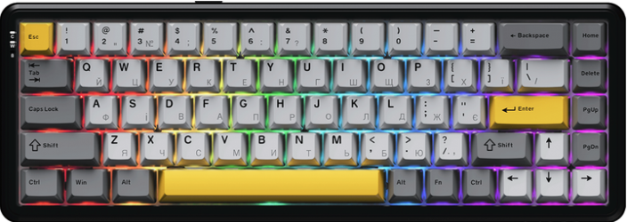 Клавиатура беспроводная Ajazz AK680 MAX (8+8K) Magnetic Switch RGB Wireless/Bluetooth/USB (AK680-M-BGY-A) Black  Клавиатура беспроводная Ajazz AK680 MAX (8+8K) Magnetic Switch RGB Wireless/Bluetooth/USB (AK680-M-BGY-A) Black