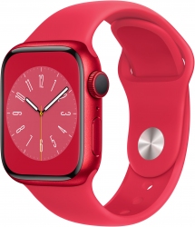 Apple Watch Series 8 GPS 41mm (PRODUCT)RED Aluminium Case with (PRODUCT)RED Sport Band (MNP73UL/A)