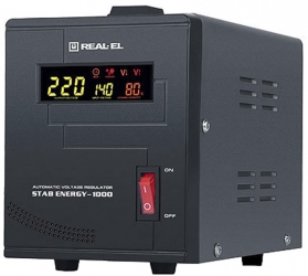 Стабилизатор напряжения Real-El Stab Energy-1000 (EL122400012) Black  Стабилизатор напряжения Real-El Stab Energy-1000 (EL122400012) Black