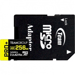 Карта памяти Team Group Pro+ MicroSDXC 256GB Class 10 UHS-I U3 V30 A2 + SD adapter (TPPMSDX256GIA2V3003) Карта памяти Team Group Pro+ MicroSDXC 256GB Class 10 UHS-I U3 V30 A2 + SD adapter (TPPMSDX256GIA2V3003)