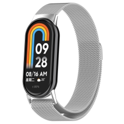 Ремінець BeCover Milanese Style для Xiaomi Mi Smart Band 8 / 9 / 10 (714602) Silver