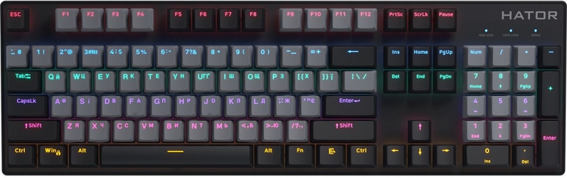 Клавіатура механічна Hator Starfall Rainbow Origin Blue (HTK-609-BGB) Клавіатура механічна Hator Starfall Rainbow Origin Blue (HTK-609-BGB)