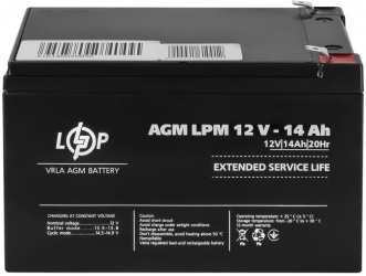 Акумуляторна батарея LogicPower AGM LPM 12V 14Ah (LP4161)