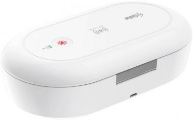 Стерилизатор для мобильного телефона с функцией беспроводной зарядки Gelius Pro UV Disinfection Box GP-UV001+ Wireless Charging (2099900794490)