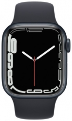 Apple Watch Series 7 GPS 41mm Midnight Aluminium Case with (MKMX3UL/A) Black Sport Band