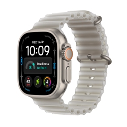 Apple Watch Ultra 4 GPS + Cellular 49mm Natural Titanium Case with Translucent Grey Ocean Band (MJAD4QI/A)