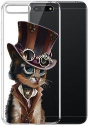 Накладка U-Print Huawei P Smart 2019 Steampunk Cat Накладка U-Print Huawei P Smart 2019 Steampunk Cat