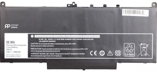 Акумулятор PowerPlant для ноутбуків Dell Latitude E7270 (J60J5) 7.6V 7200mAh (NB441143)
