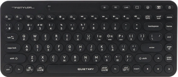 Клавіатура бездротова A4Tech FBK36C AS Bluetooth/Wireless (4711421000222) Black 