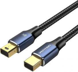 Kабель Vention mini DisplayPort - mini DisplayPort v1.4 8K 60 Hz, 4K 144Hz, 2K 165Hz, 1080P 240Hz 1.5 м (HCGLG) Black 