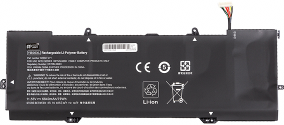 Акумулятор PowerPlant для ноутбуків HP Spectre x360 15-ch000 (YB06XL) 11.55V 6840mAh (NB462148)
