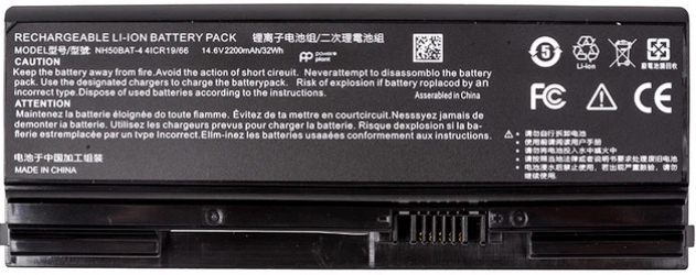 Акумулятор PowerPlant для Hasee Z7M-CT (NH50BAT) 14.6V 2200mAh (NB400218)