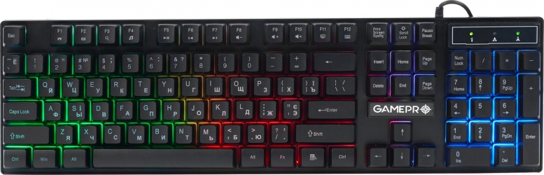Клавіатура дротова GamePro GK296 USB RGB Black Клавіатура дротова GamePro GK296 USB RGB Black