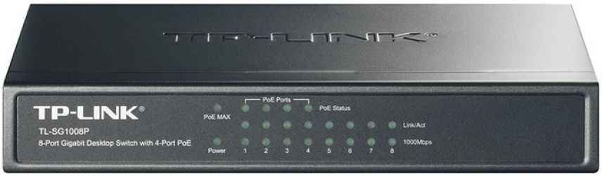 Комутатор TP-LINK TL-SG1008P Комутатор TP-LINK TL-SG1008P