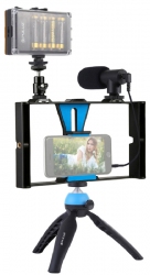 Комплект блогера Puluz PKT3023 4в1 (світло, кріплення, тримач для телефона, мікрофон) Комплект блогера Puluz PKT3023 4в1 (світло, кріплення, тримач для телефона, мікрофон)